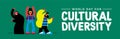 Cultural Diversity banner of diverse people group Royalty Free Stock Photo