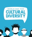 Cultural Diversity card of diverse people team Royalty Free Stock Photo