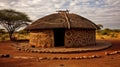 Cultural Elegance: Traditional African Round Hut in Natural Harmony