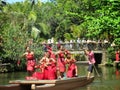 Cultural event in Hawaii, beautiful parade,on the water