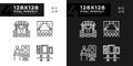 Cultural events pixel perfect linear icons set for dark, light mode Royalty Free Stock Photo