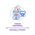 Cultural expectations concept icon