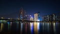 Guangzhou - Scenery along the the Pearl River before and after sunset Royalty Free Stock Photo