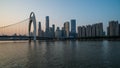 Guangzhou - Scenery along the the Pearl River before and after sunset Royalty Free Stock Photo