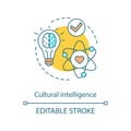 Cultural intelligence concept icon