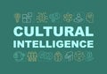 Cultural intelligence word concepts banner
