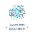 Cultural rights concept icon