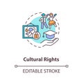 Cultural rights concept icon