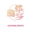 Cultural rights concept icon