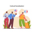 Cultural socialization. French and American characters interpersonal