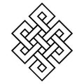 Cultural symbol of buddhism endless knot Royalty Free Stock Photo