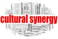 Cultural synergy word cloud Royalty Free Stock Photo