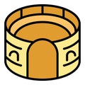 Culture amphitheater icon vector flat