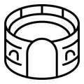 Culture amphitheater icon outline vector. Hall tourism