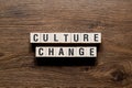 Culture change - word concept on building blocks, text Royalty Free Stock Photo