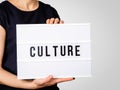 Culture. Company ethics, principles, attitude and history concept