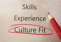 Culture Fit red circle Royalty Free Stock Photo