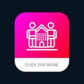 Culture, Friendly, Friends, Home, Life Mobile App Button. Android and IOS Line Version