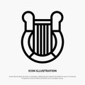 Culture, Greece, Harp, History, Nation Line Icon Vector