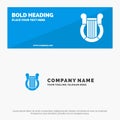 Culture, Greece, Harp, History, Nation SOlid Icon Website Banner and Business Logo Template