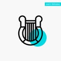 Culture, Greece, Harp, History, Nation turquoise highlight circle point Vector icon