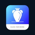 Culture, Greece, History, Nation, Vase Mobile App Button. Android and IOS Glyph Version