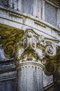 Culture, Greek-style columns, Corinthian capitals in a park Royalty Free Stock Photo