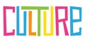 CULTURE hand-drawn letters banner Royalty Free Stock Photo
