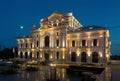 Culture Palace in Drobeta Turnu-Severin in evening