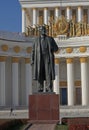 Culture Pavilion and Vladimir Lenin sculpture in VDNH VVC, Moscow.