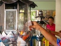 Oil lamp temple Natakwan Temple,rayong,thialand Royalty Free Stock Photo