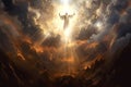Abstract illustration of God light. Generative AI Royalty Free Stock Photo
