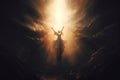 Abstract illustration of God light. Generative AI Royalty Free Stock Photo