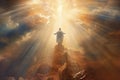 Abstract illustration of God light. Generative AI Royalty Free Stock Photo