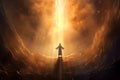 Abstract illustration of God light. Generative AI Royalty Free Stock Photo