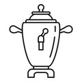 Culture samovar icon, outline style