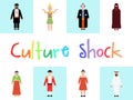 culture shock diversity vector flat