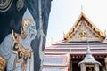 Culture temple door in Thai culture Royalty Free Stock Photo