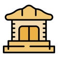 Culture temple icon vector flat
