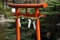 The culture and tradition of Japanese shrines Shimenawa.