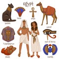 Ancient Egypt people, culture and tradition vector