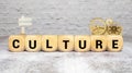 CULTURE word made with building blocks, concept Royalty Free Stock Photo