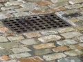 Culvert on cobblestone driveway