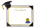 Laude College Diploma with cap and tassel Royalty Free Stock Photo