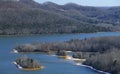 Beautiful cordell hull lake in the winter