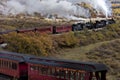 Cumbres & Toltec Scenic Steam Train, Chama, New Mexico to Antonito, Colorado over Cumbress Pass 10,015 Elevation Royalty Free Stock Photo