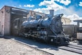 Cumbres and Toltec 489 Steam Locomotive at Antonito Colorado Royalty Free Stock Photo