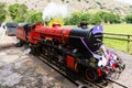 Cumbria - June 2022: Steam train. Queens Platinum Jubilee Celebrations