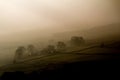 Cumbrian Hill farm in thick fog