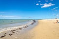 Several kite surfing on the air at the Cumbuco Royalty Free Stock Photo